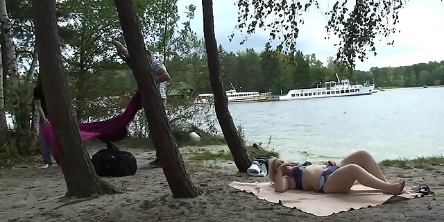 beach,big tits mature,blonde,busty,double penetration,granny,hairy,mature,mom,old,outdoor,pussy,reality,threesome